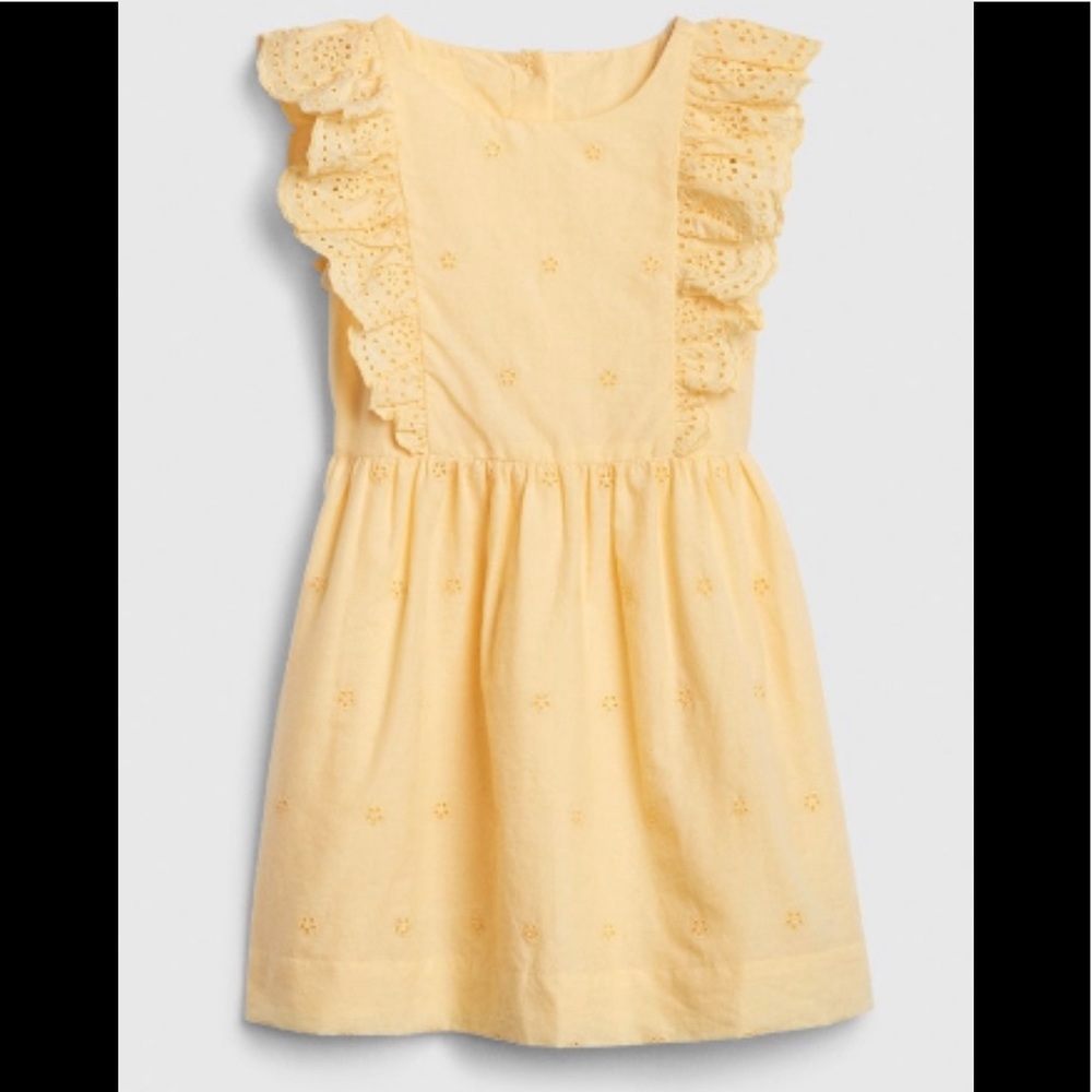 Gap Gir’s  Eyelet Ruffle Dress Size S EUC